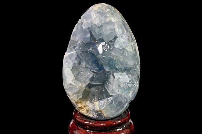Crystal Filled Celestine (Celestite) Egg Geode - Madagascar #161200